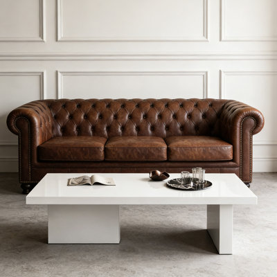 Modern Minimalism Rectangle Slate Coffee Table