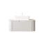 Meuble-lavabo de salle de bain 36 po avec lavabo, armoire de rangement de salle de bain à bordures courbes et flottantes avec tiroir, lavabo rectangulaire en céramique blanche, sans robinet, pré-assemblé, couleur blanche-1824884506-1824884509-1824884499