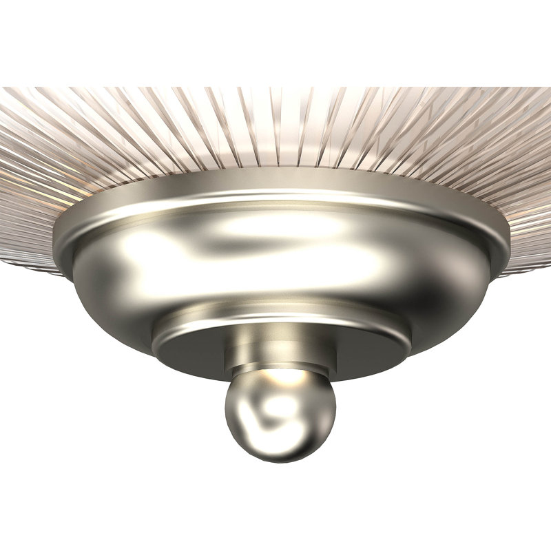 Plafonnier encastré rond en nickel brossé 1 lumière Eustaquia