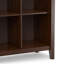 Bibliothèque transitionnelle en bois massif Artisan H 48 "à 12 cubes avec tablettes fixes et pieds fuselés-1646306777-1737521150