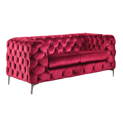 Kamenko 75.5'' Velvet Loveseat