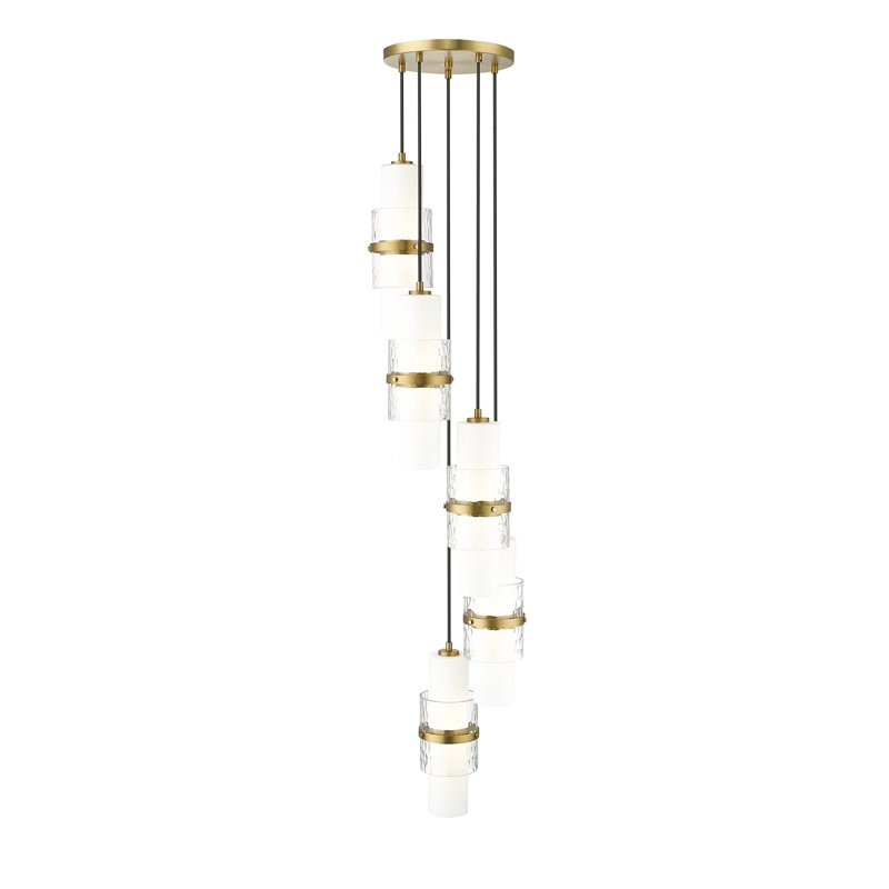 Lustre en grappe à 5 lumières Bryelle, Noir mat