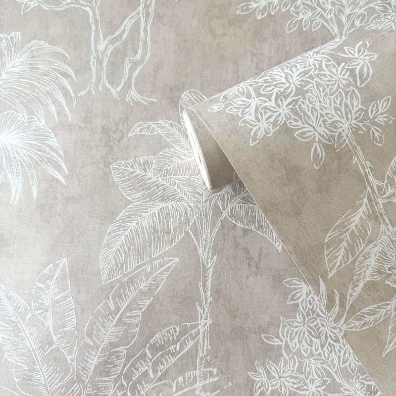 Zen 1000cm x 53cm Wallpaper Roll, Silver
