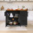 54.5" Drop-Leaf Countertop Kitchen Cart With Power Outlet And Spice Rack & Towel Rack-308556912