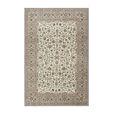 Tapis beige/gris traditionnel Broomhedge