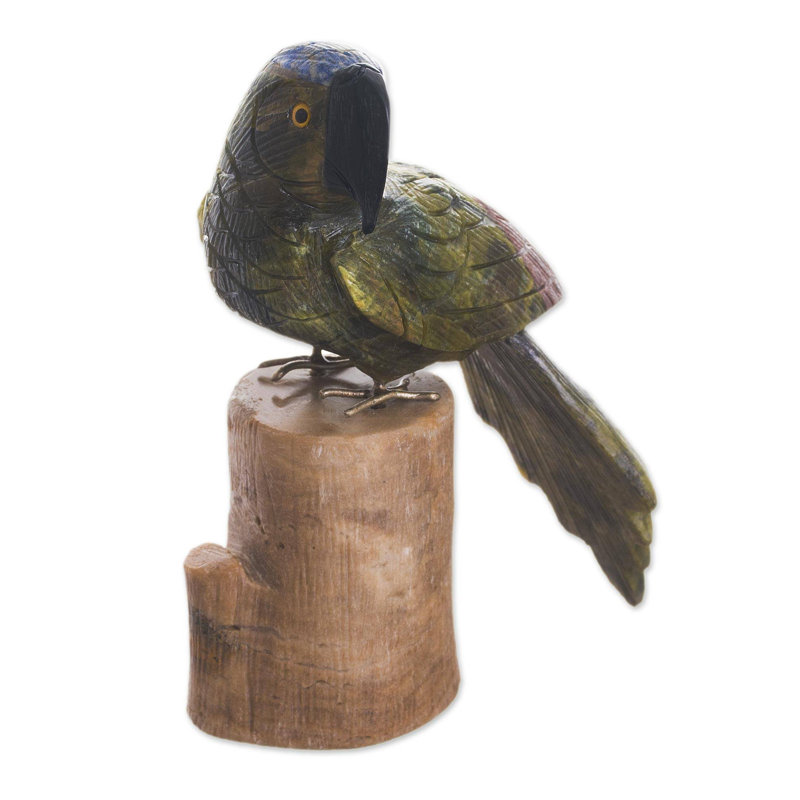 Figurine pierres de perroquet curieux Fresno