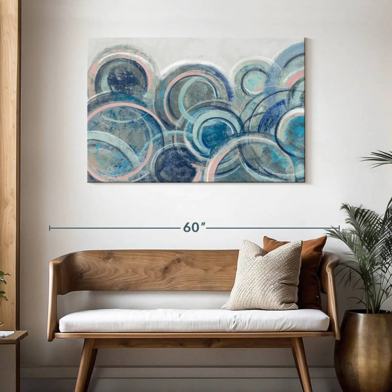 Avery Variation Blue Grey Pink, 30" H x 45" W