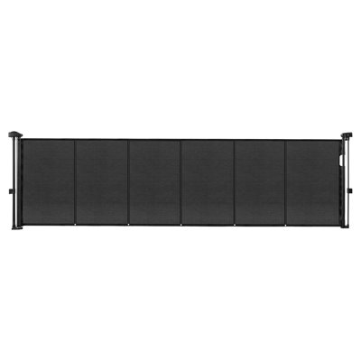 Retractable Baby Gate, 34 inch Tall, Extends up to 110 inch Wide, Retractable Gate for Kids or Pets, Mesh Material, Easy to Install for Indoor Stairs, Doorways, Hallways, Playrooms, Black