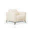 Fauteuil en cuir crème de Valence (assemblé)-133588602