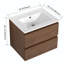 Ensemble de meuble-lavabo simple 24 po avec plateau en bois manufacturé Polloro-716980175-716980174