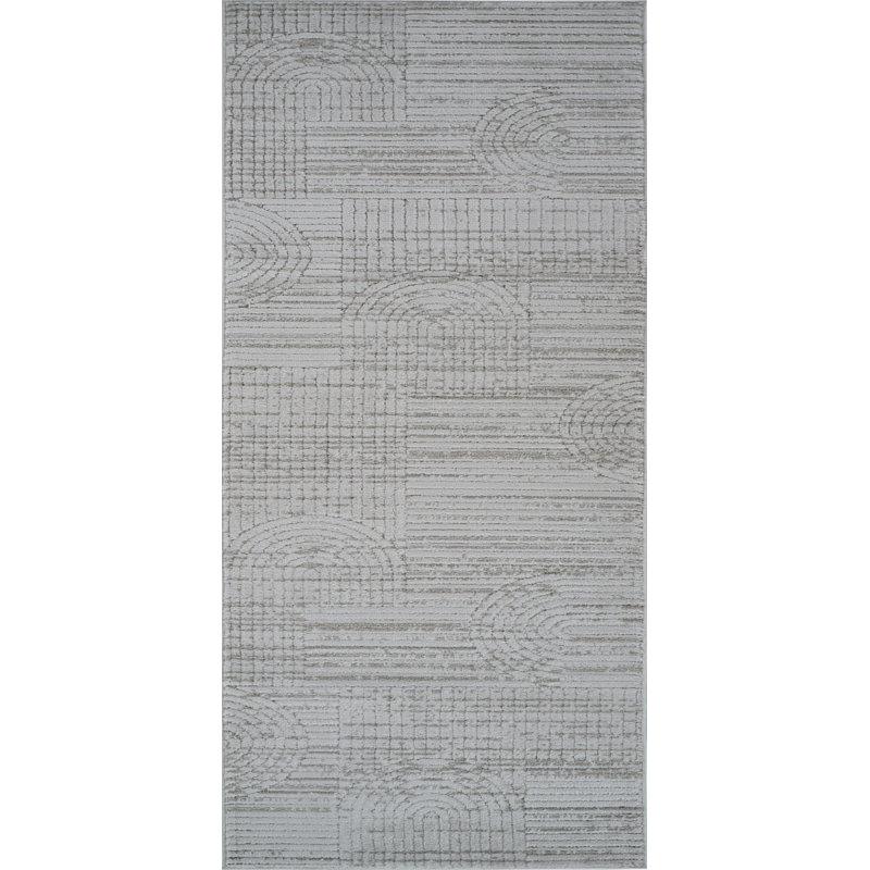 Rug Modern Indoor Doormat Rug, Gray ., Runner 2'3" x 8'