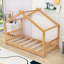 Twin House-Shaped Platform Bed With Slats-741403191
