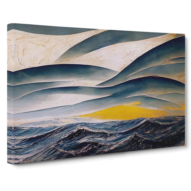 Dramatic Ocean Waves - Wrapped Canvas, 50cm H x 76cm W x 3cm D