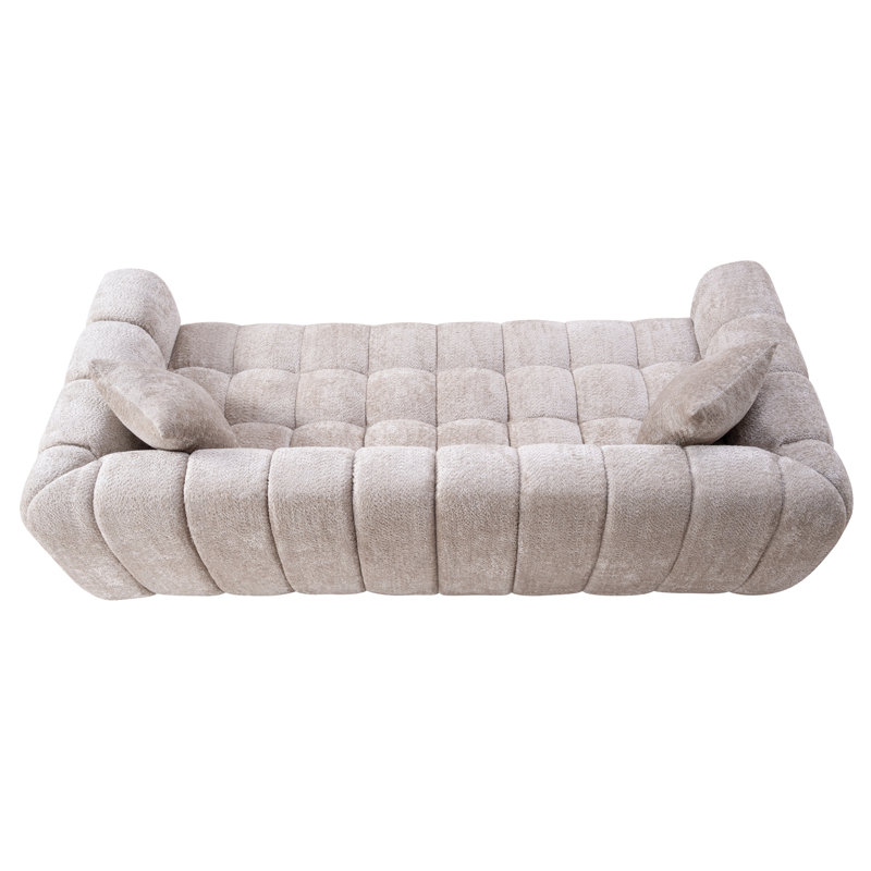 Canapé surdimensionné 102,7 po avec deux coussins, Chameau