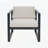NAVAN OUTDOOR PATIO CLUB CHAIR, SET OF 2, BLACK FRAME WITH BEIGE CUSHION
