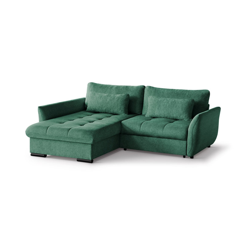 Barbarino 3 Seater Sofa Bed, Left Hand Facing, Green