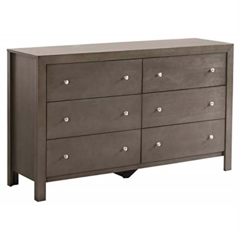 Lisbon 58'' W 6 - Drawer Dresser, Gray