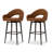 (Set Of 2) 360° Swivel Upholstered Barstools With Back And Metal Legs 26" H Seat Height For Home Bar-1474224874-1457594398