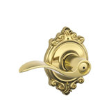 Accent Lever with Brookshire Trim Bed and Bath Lock