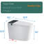 Intelligent Toilet With Bidet Function - Auto Open/Close, Foot Sensor, Flush, White Modern Smart Seat Heating Element,