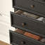 Armoire d'appoint en bois manufacturé noir massif