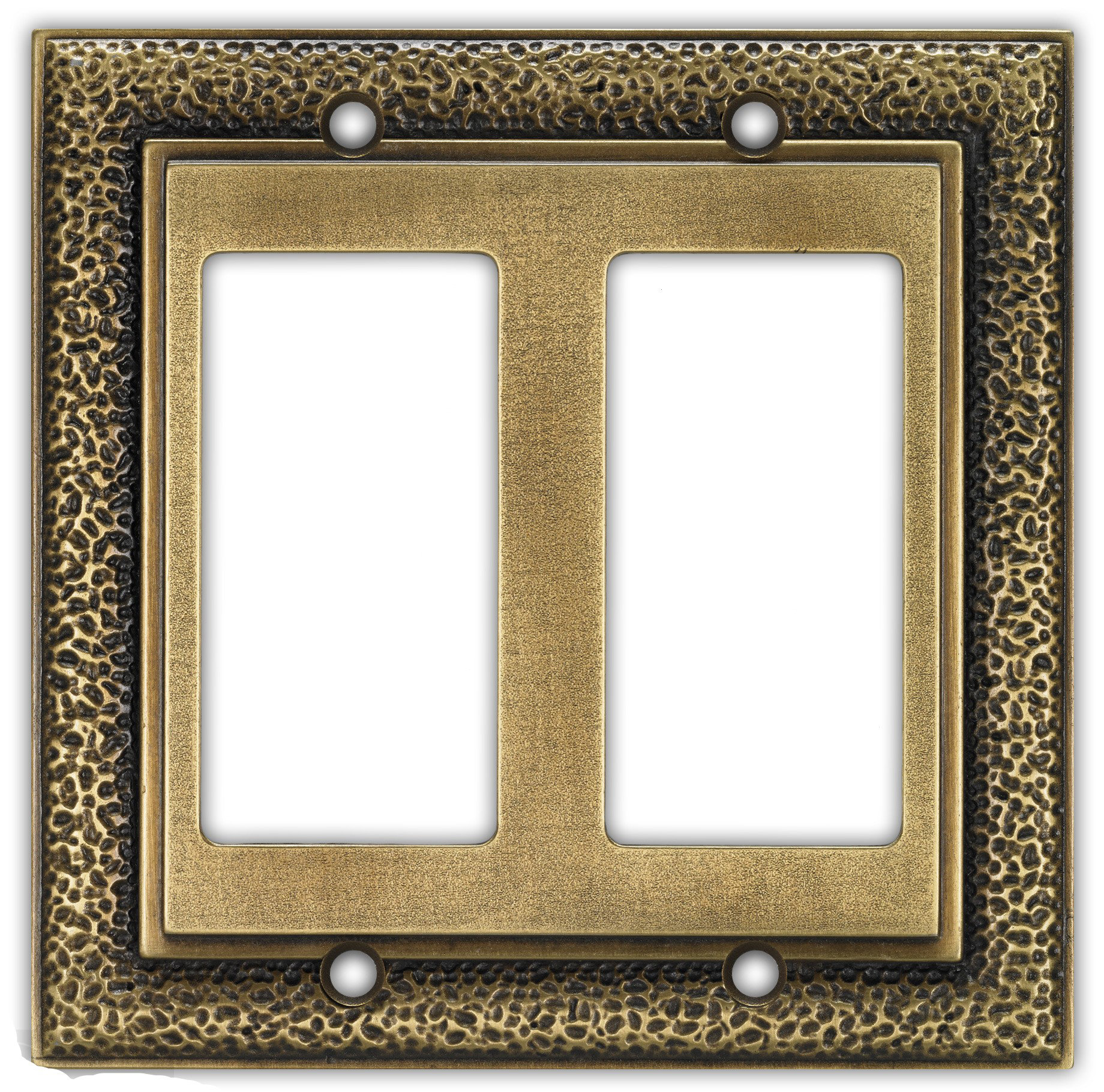 ClaireDeco Hammered 2-Gang Rocker Wall Plate | Wayfair