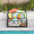 Metal Patio Pool Float Storage Basket, Outdoor Toy Rack And Multi Use Storage Organizer Bin For Floats, With Rolling Wheels