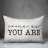 Textual Indoor/Outdoor Throw Pillow