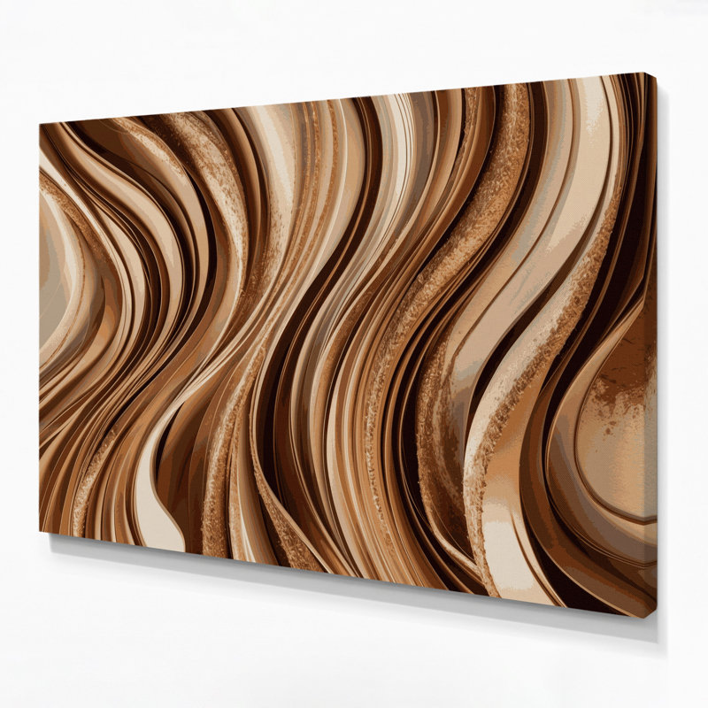 Lyrical Abstraction 95 Brown Canvas Wall Art