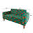 Green Patterned Upholstered Sofa With Solid Wood Frame And Natural Wood Legs(2-Seater)