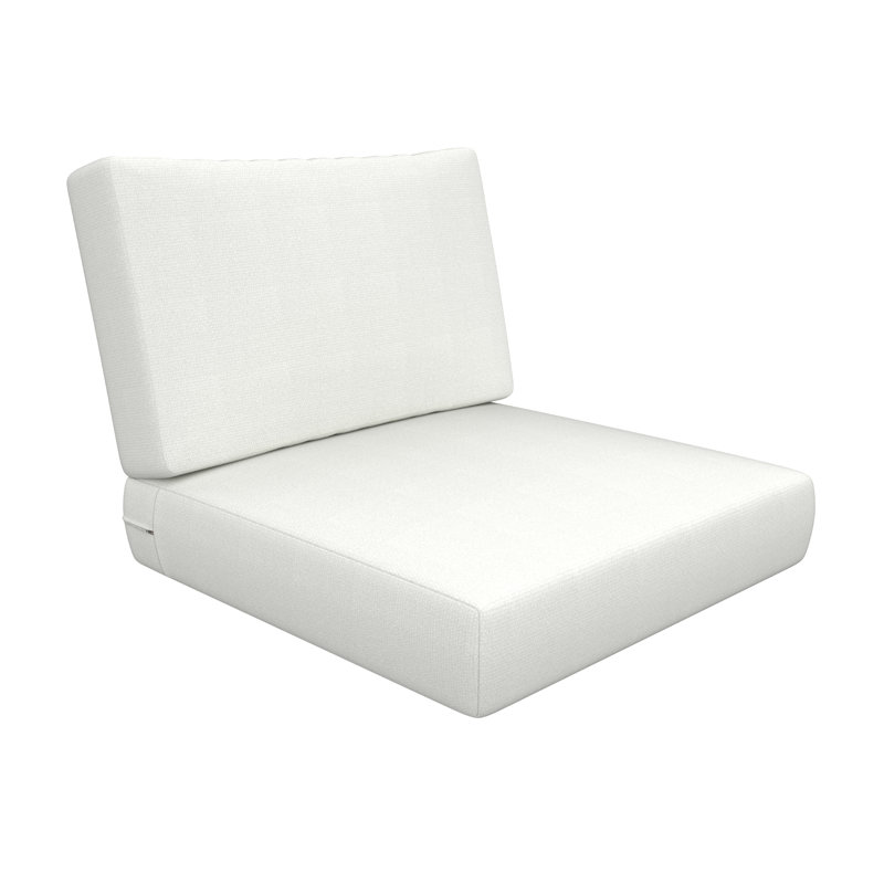 Amala Sunbrella® Outdoor Seat/Back Cushion, Sunbrella® Canvas White
