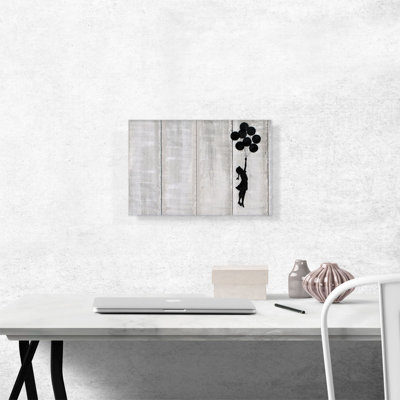 «Flying Ballons Girl» par Banksy, reproduction d'art sur toile tendue