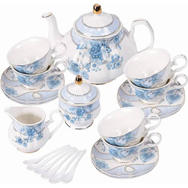 Rosdorf Park Jaxzen 29oz. Floral Teapot Set