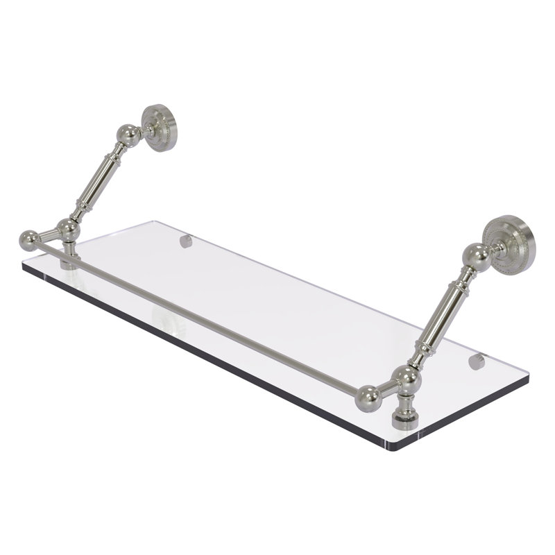 Marchmont Bracket Shelf, Satin Nickel, 7.3" H x 24" W x 8.6" D