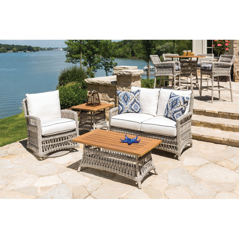 Mackinac Outdoor 2 - Seat Loveseat, Stratosphere Cloud