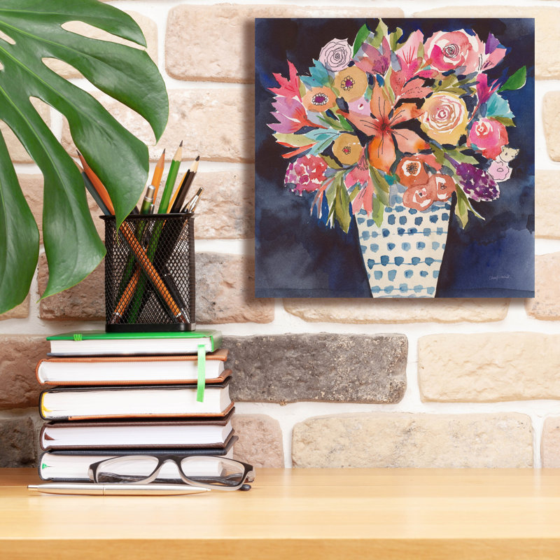 Toile épique Graffiti «Floral Beauty 6» par Cheryl Warrick, 12 po x 12 po, H 12 po x l 12 po