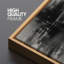 «Black White Urban Skyline Abstract», reproduction d'art sur toile encadrée-330881752-330881755