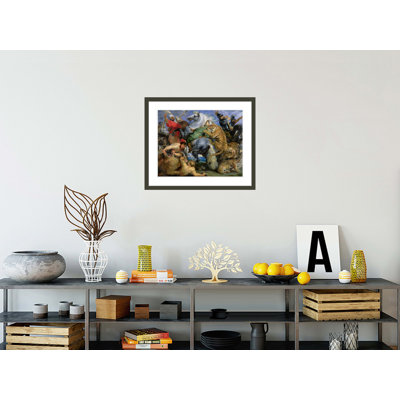 «The Tiger Hunt» par Peter Paul Rubens - impression giclée encadrée