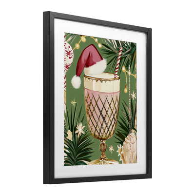 Festive Christmas Cocktail, reproduction encadrée sous verre, design par Franklyn Gregory
