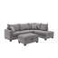 Canapé modulaire en velours côtelé gris foncé 107 po Rowan