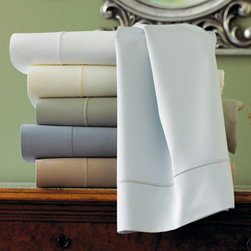 Soprano 420 Thread Count Egyptian-Quality Cotton Sateen Pillowcase, Standard Pillowcase, Ivory