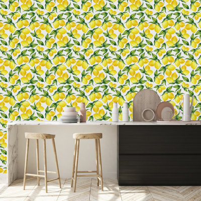 Panneau de papier peint adhésif lisse L 10,4 pi x l 25 po Jenica