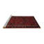 Tapis oriental multicolore tissé à la machine Oriental-831856293