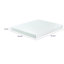 Grand matelas Lysa, mousse à mémoire de forme de 8 pouces, housse en polyester blanc-131278065