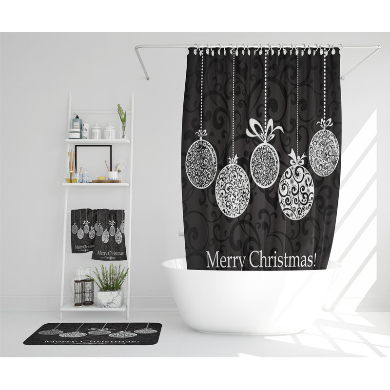 Manford Polyester Shower Curtain Set