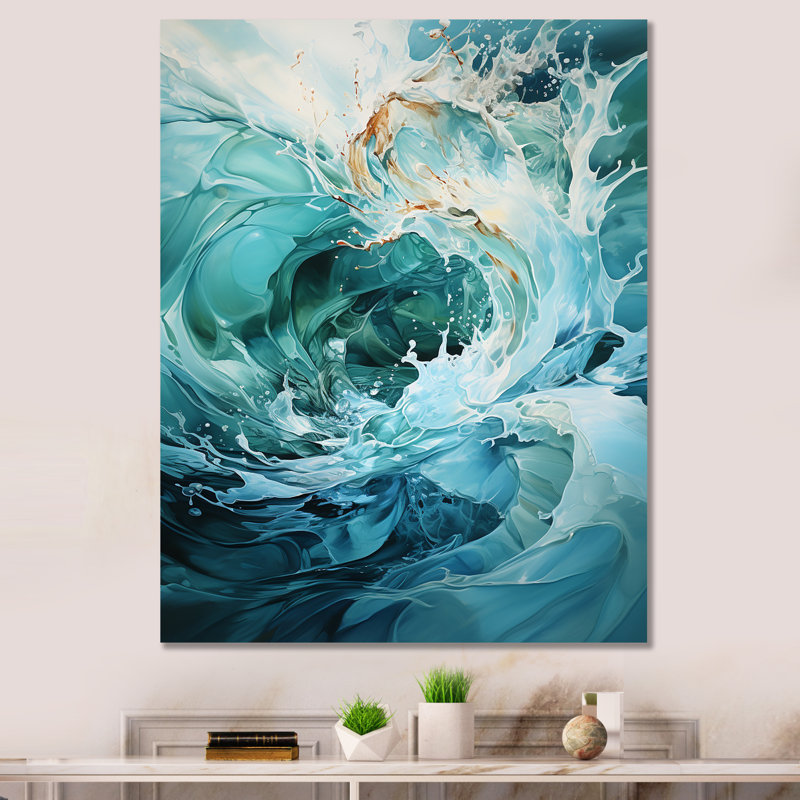 Clari - abstrait spirales sur toile, H 40 po x l 30 po x P 1,5 po, Toile tendue