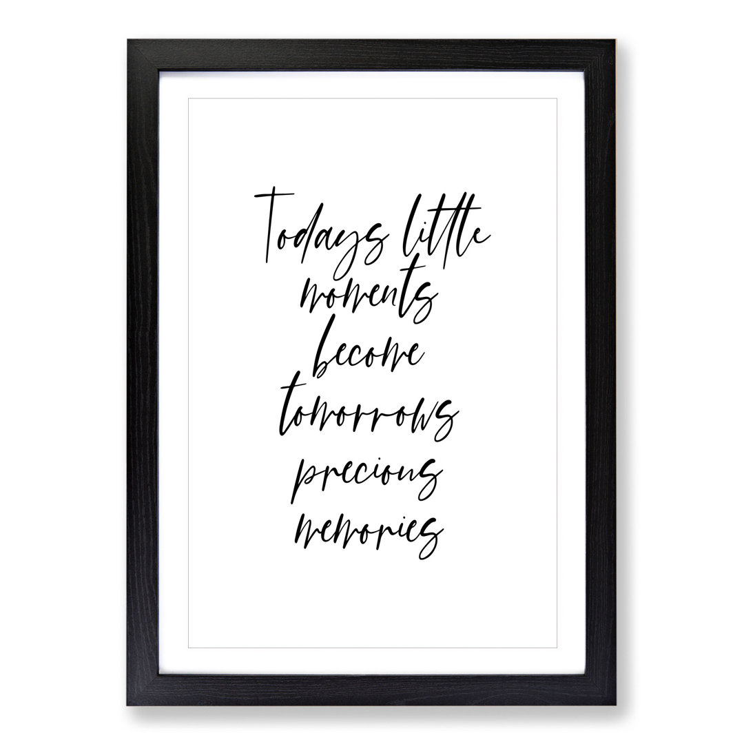 Todays Little Moments - Picture Frame Typography