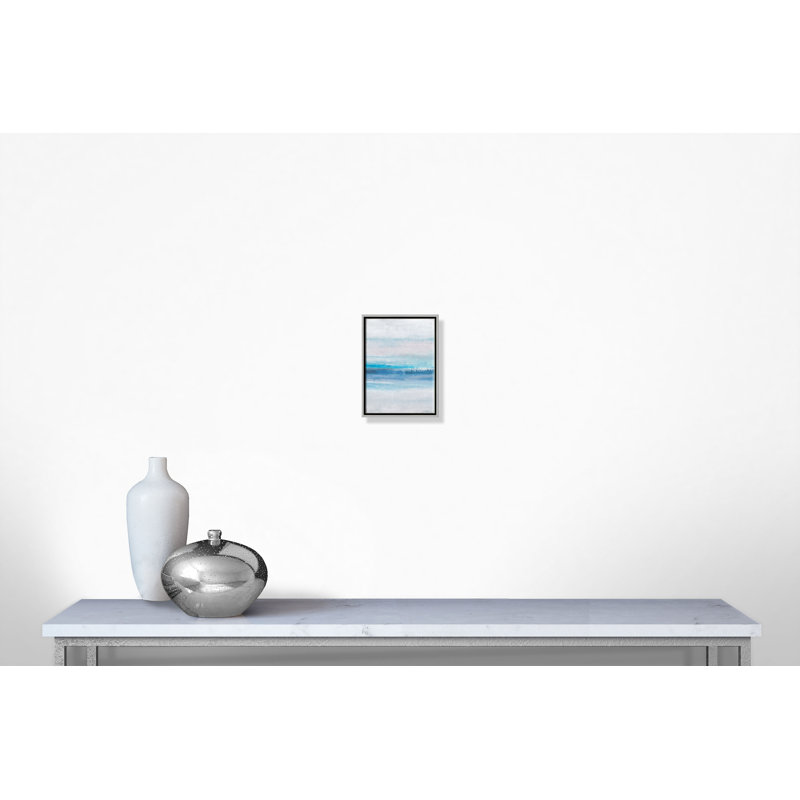 «Coastal Serenity - Floater Frame», reproduction d'art sur toile, H 16 po x l 12 po x P 2 po, Argent