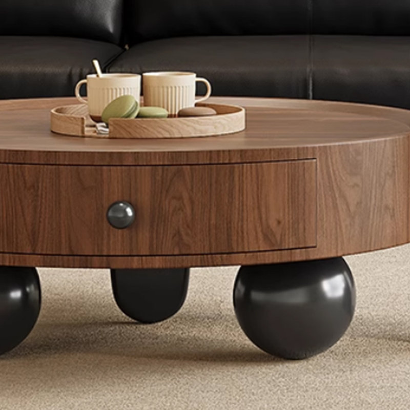 Table basse rétro aux couleurs contrastantes, H 13,38 po x L 31,49 po x l 31,49 po 