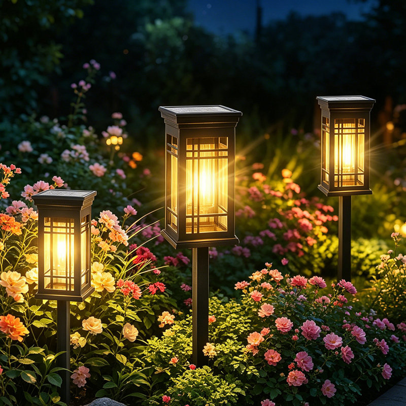 Solar Lights Outdoor,8 Pack -On/Off Solar Pathway Lights For Your Garden, Landscape, Path, Yard, Patio, Driveway,Walkway Decor